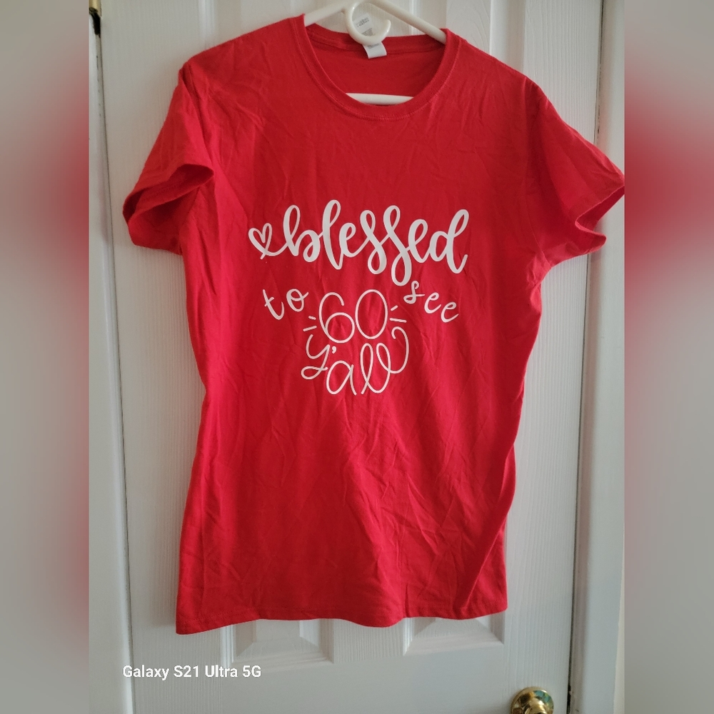 "Blessed to see 60 Yall" sz. 2XL Gildan soft style t-shirt